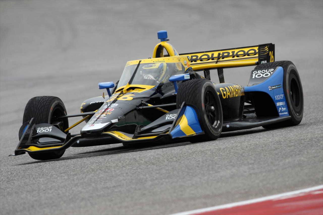 Zach Veach on course during the Open Test at Circuit of The Americas in Austin, TX -- Photo by: Chris Graythen (Getty Images)